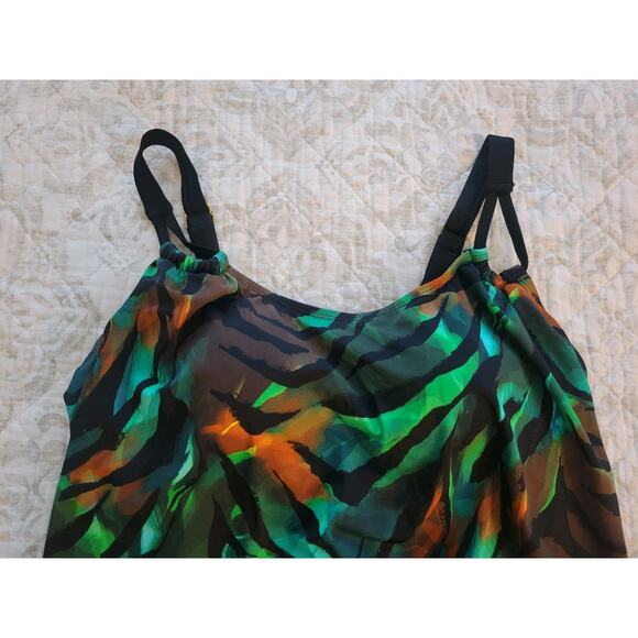 Kim Gravel Exotic Palms Size Plus 12 Tankini Top A629536 NWOT - Picture 5 of 9